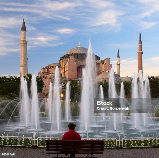 People Near Hagia Sophia Stock Photo - Download Image Now - Architecture, Basilica, Color Image