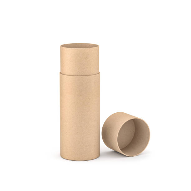 istock Kraft Brown paper tube tin can packaging Mockup 913648882