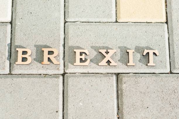 istock Britain exit from European Union, Brexit word abstract in vintage letters 913650822