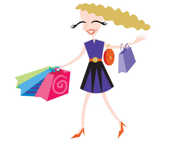 shopping vector art illustration