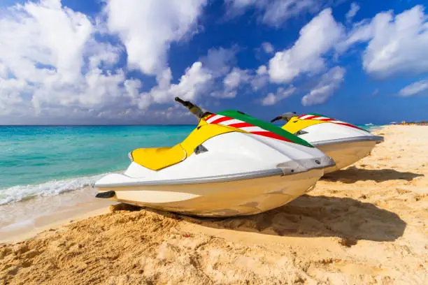 Photo of Jet ski for rent on the beach at Caribbean Sea