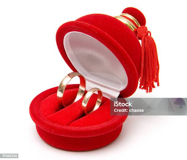 Two Wedding Rings In Box Stock Photo - Download Image Now - Box - Container, Close-up, Color Image
