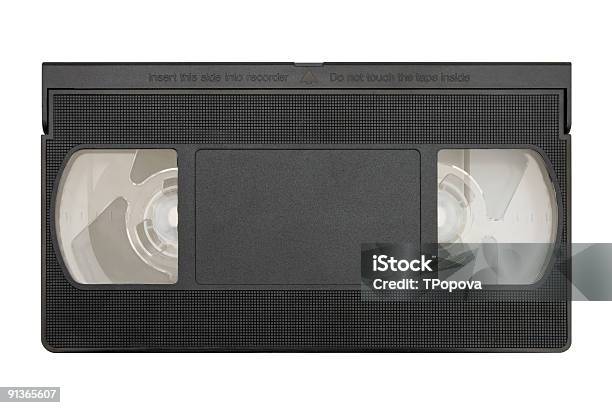Cassete De Vídeo Em Branco - Fotografias de stock e mais imagens de Branco - Branco, Cor preta, Edifício de Teatro