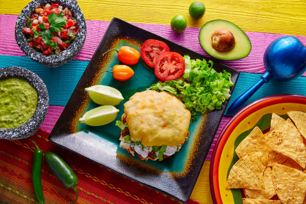istock Gordita mexican taco filled with pastor meat 913658032