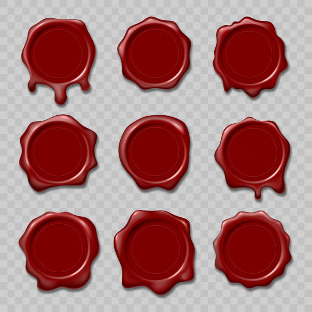 istock Retro seal wax stamps. Stamps for certificate and document, letter, envelope. Protection and certification, guarantee and quality mark. Business Agreements. Postage, mail 913661256