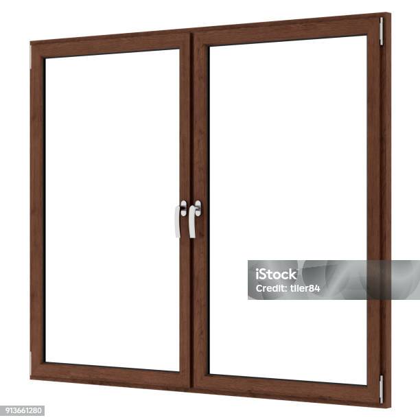 Brown Windows Graphics Brown Wooden Window Isolated On White Background Stock Photo - Download ...