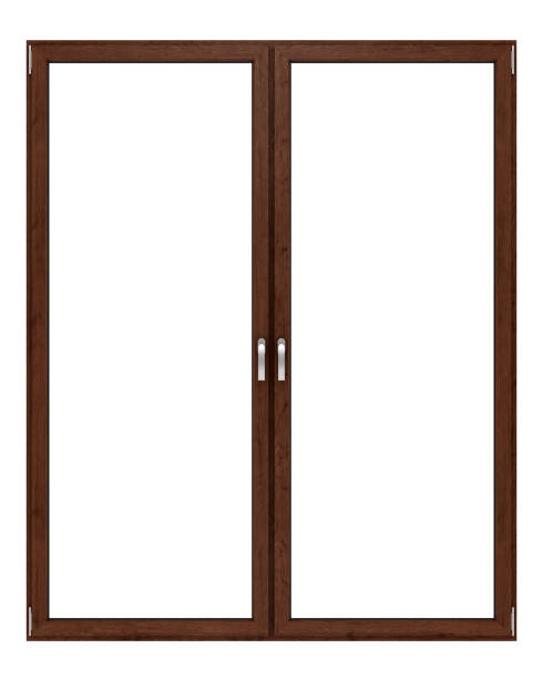 istock brown wooden window isolated on white background 913661282
