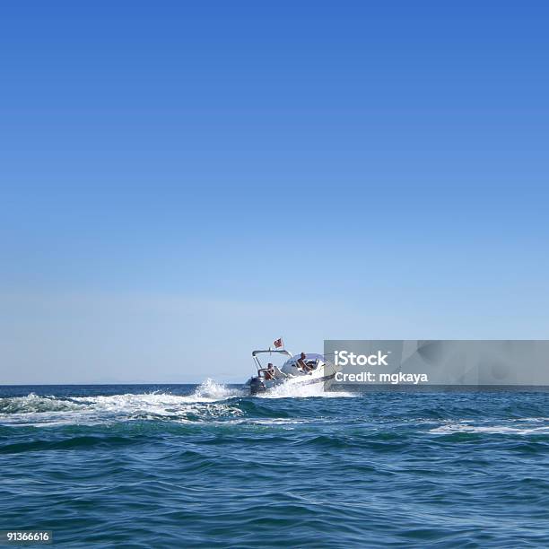 Speedy Motorboat Stock Photo - Download Image Now - Aquatic Sport, Blue, Color Image
