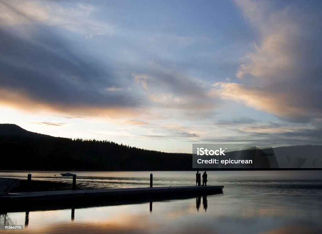 Pôr do sol no cais de Pesca - Royalty-free Anoitecer Foto de stock