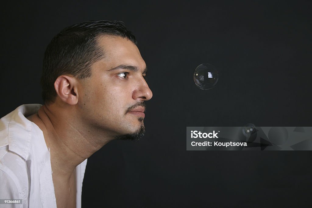 watching soap bubbles  Adolescence Stock Photo