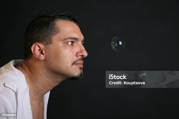 Watching Soap Bubbles Stock Photo - Download Image Now - Adolescence, Adult, Artist's Model