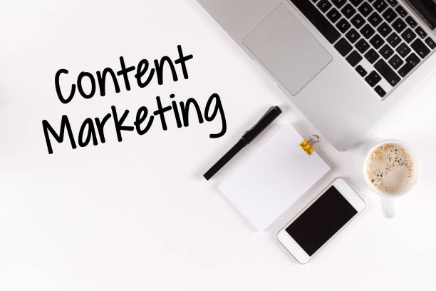 istock Content Marketing text on the desk with copy space 913669624