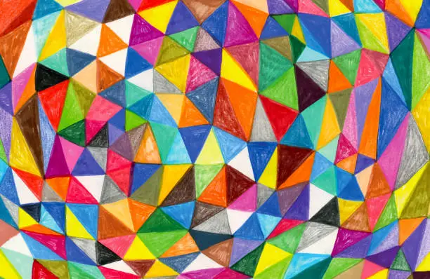 Vector illustration of Colourful background pattern coloured with felt tip pens