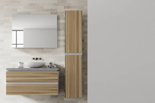 istock White and wooden bathroom 913677610