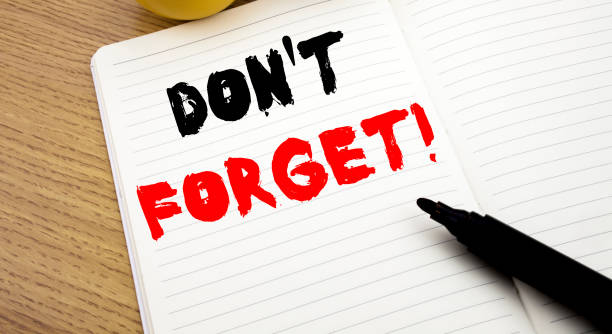 istock Handwritten text caption showing Do Not Forget. Business concept writing for Reminder Message written on notebook with copy space on book background with marker pen 913678242
