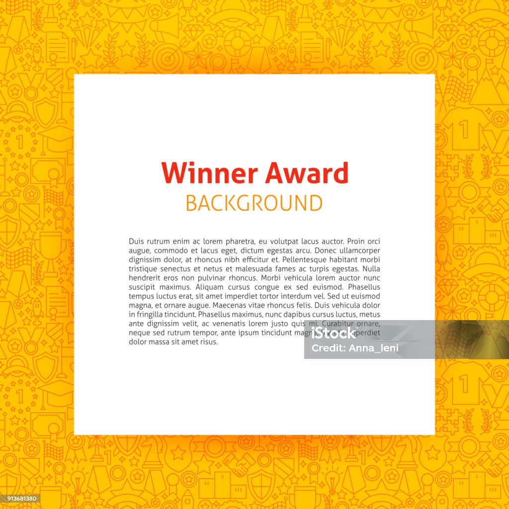 Winner Work Note Winner Award Paper Template Stock Illustration - Download Image Now ...