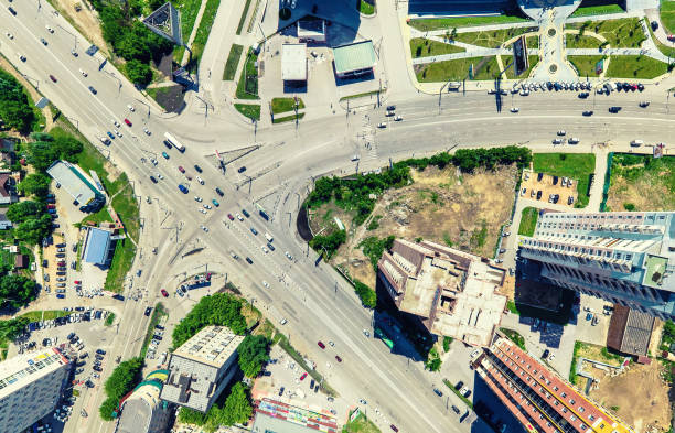 istock Aerial city view. Urban landscape. Copter shot. Panoramic image 913681712