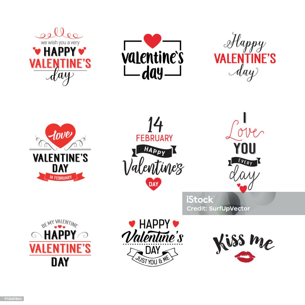 Affection Lettering Affection Lettering Set Stock Illustration - Download Image Now ...