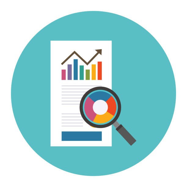 wektor ikony badania danych analytics - audit business ideas concepts stock illustrations