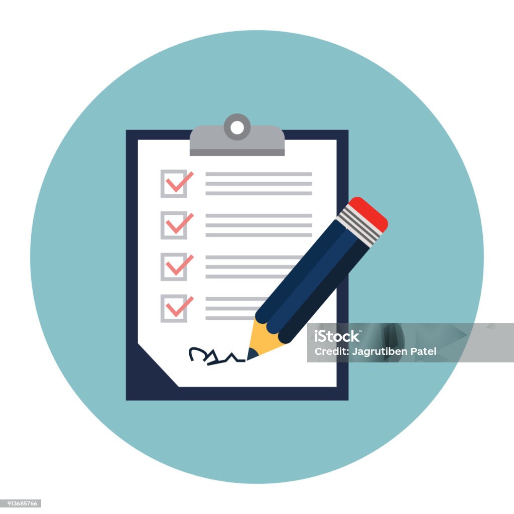clipboard with checklist Note Pad stock vector