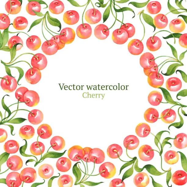 Vector illustration of Fruit frame
