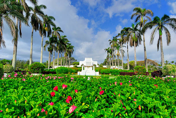 istock Mormon Temple On Maui Island 91368842