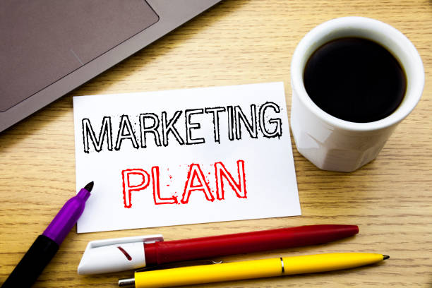 istock Handwritten text caption showing Marketing Plan. Business concept writing for Planning Successful Strategy written on notebook book on the wooden background in the Office with laptop coffee 913689174