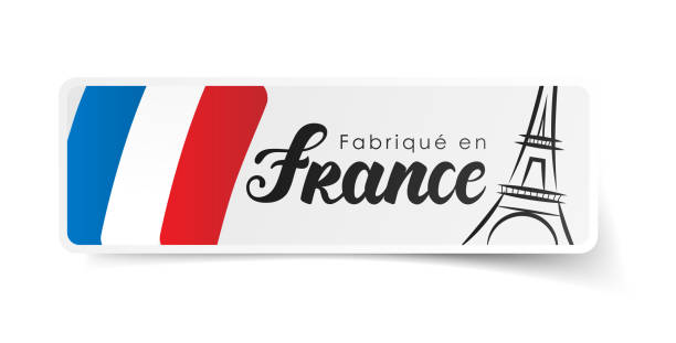 illustrations, cliparts, dessins animés et icônes de "made in france » en français : fabriqué en france - fabriqué en france