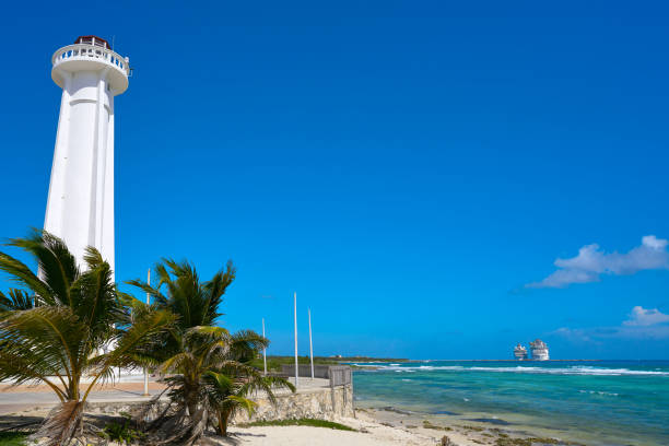 istock Mahahual lighthouse in Costa Maya Mexico 913696874