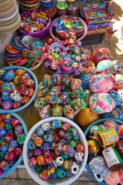 istock Mexican souvenirs colorful handpainted crafts 913697502