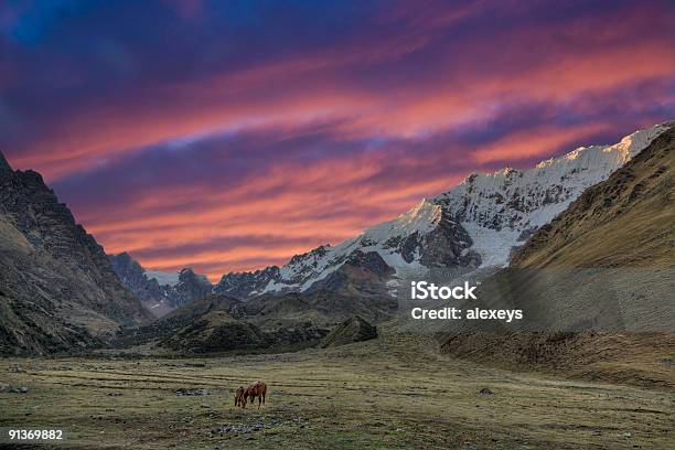 Вечер В Анды — стоковые фотографии и другие картинки Перу - Перу, Анды, Закат солнца