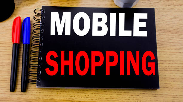 istock Conceptual hand writing text caption showing Mobile Shopping. Business concept for Cellphone online order written on sticky note with space on old wood wooden background with sunglasses 913700152