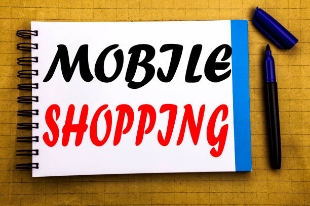 istock Mobile Shopping. Business concept for Cellphone online order Written on notepad note paper background with space office view with pencil marker 913700686