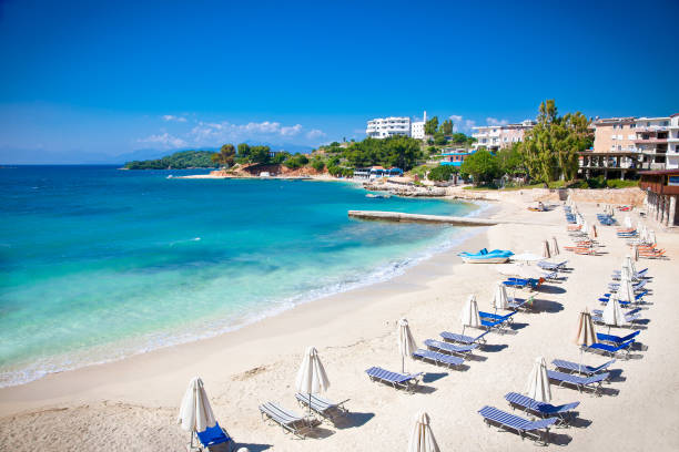 istock Beautiful Ksamil beach in Albania. 913709174