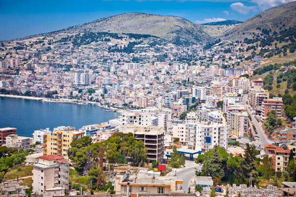 istock Panoramic view on Saranda city, Albania. 913709446