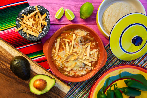 istock Mexican tortilla soup and aguacate 913709960