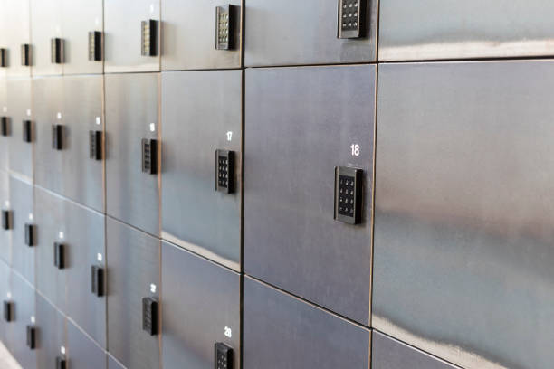 istock Background from the storage rooms with combination locks 913710482