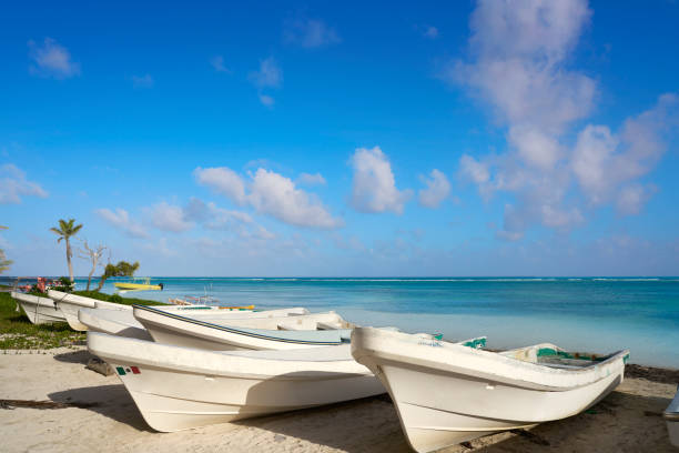 Mahahual Caribbean beach in Costa Maya of Mayan Mexico