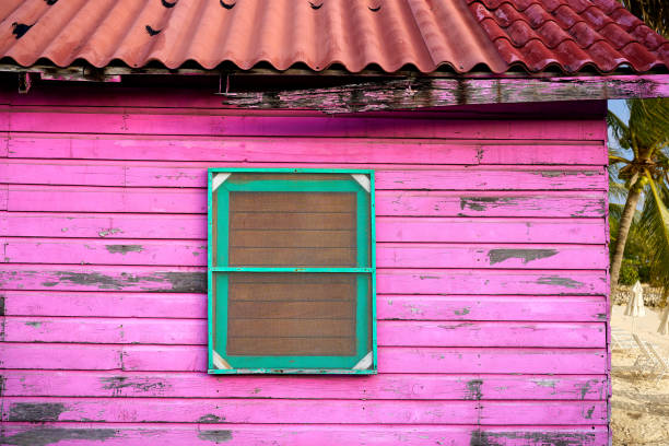 istock Mahahual Caribbean wood painted walls 913717974