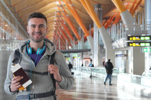 istock Smiley traveler about to fly overseas 913721070