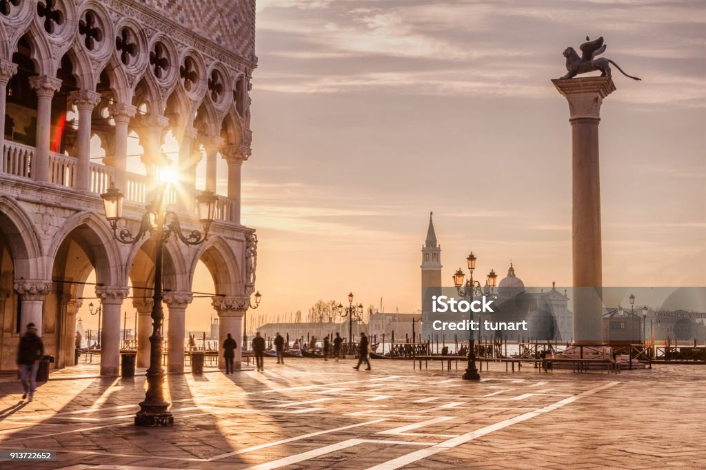 St. Mark's Square, Venice, Italy Venice is a city in northeastern Italy and the capital of the Veneto region. It is situated across a group of 118 small islands that are separated by canals. Venice - Italy Stock Photo