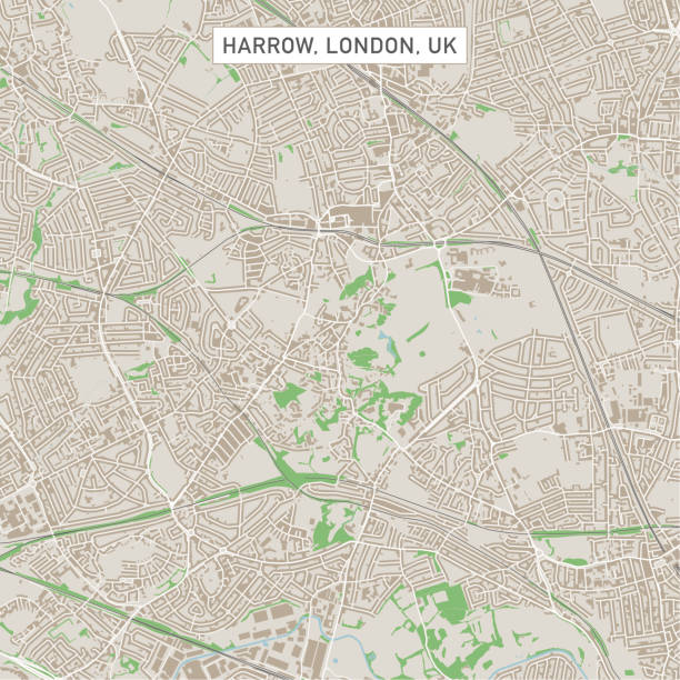 istock Harrow London UK City Street Map 913733436