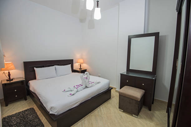 istock Interior design of bedroom in apartment 913737716