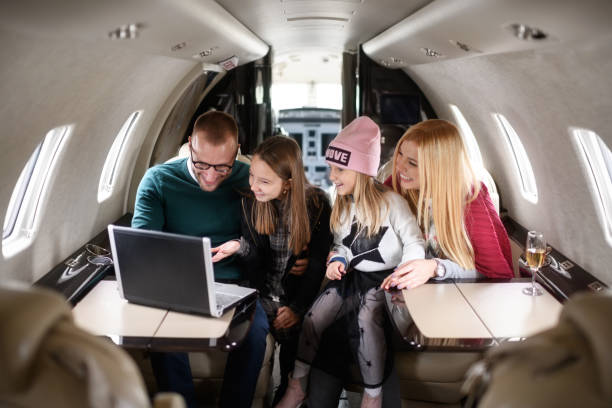 istock Family in the airplane 913737794