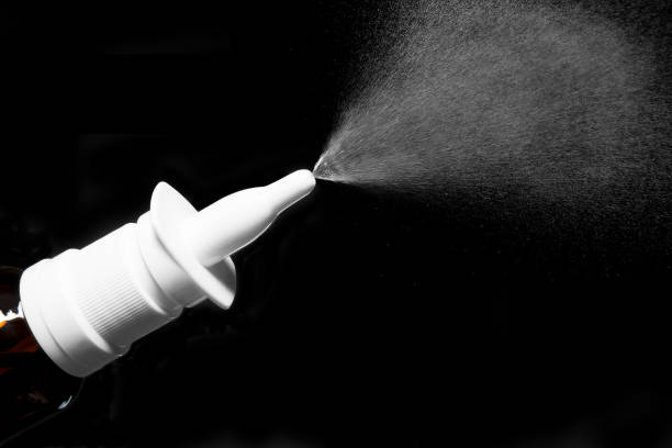 nasal spray stock photo