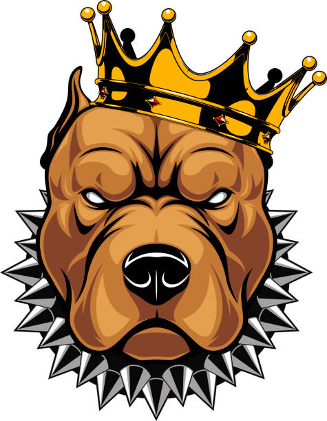 illustrations, cliparts, dessins animés et icônes de tête d’un chien dans la couronne - terrier dog puppy animal