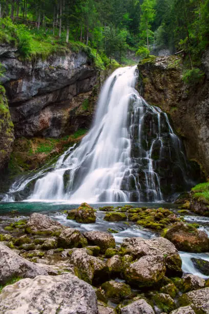 The majestic Gollinger Waterfall in Austria, Europe