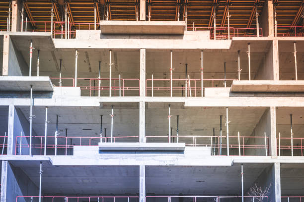 building under construction - construction site of new building