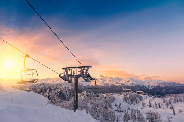 istock Beautifull sunset ski center of Vogel 913774628