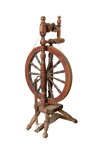istock spinning wheel of the 19th century. 91378101